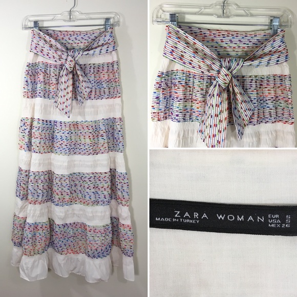Zara Dresses & Skirts - Zara waist tie long skirt Size S